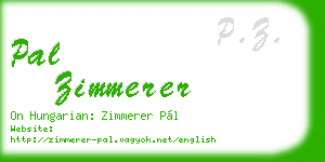 pal zimmerer business card